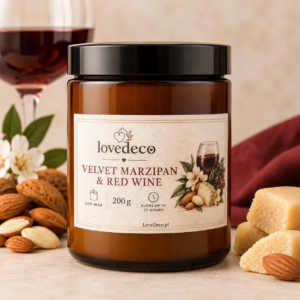 Velvet Marzipan&Red Wine   Świeca sojowa  200g